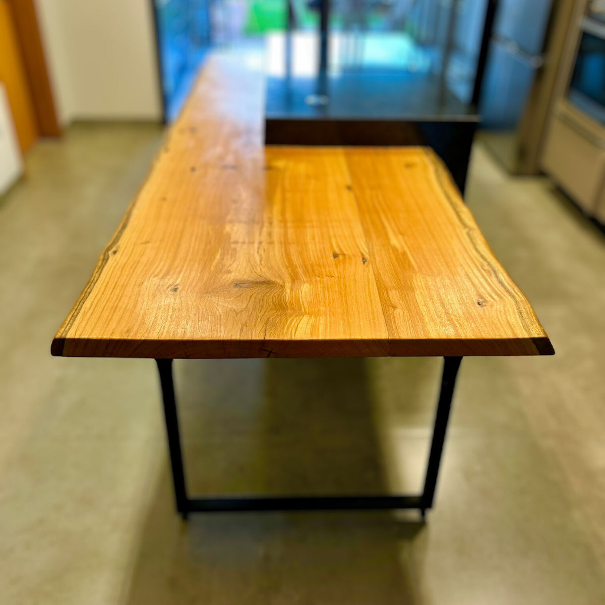 Mesa de Madeira Maciça para Ilha de Cozinha Integrada - 3,00m x 95cm