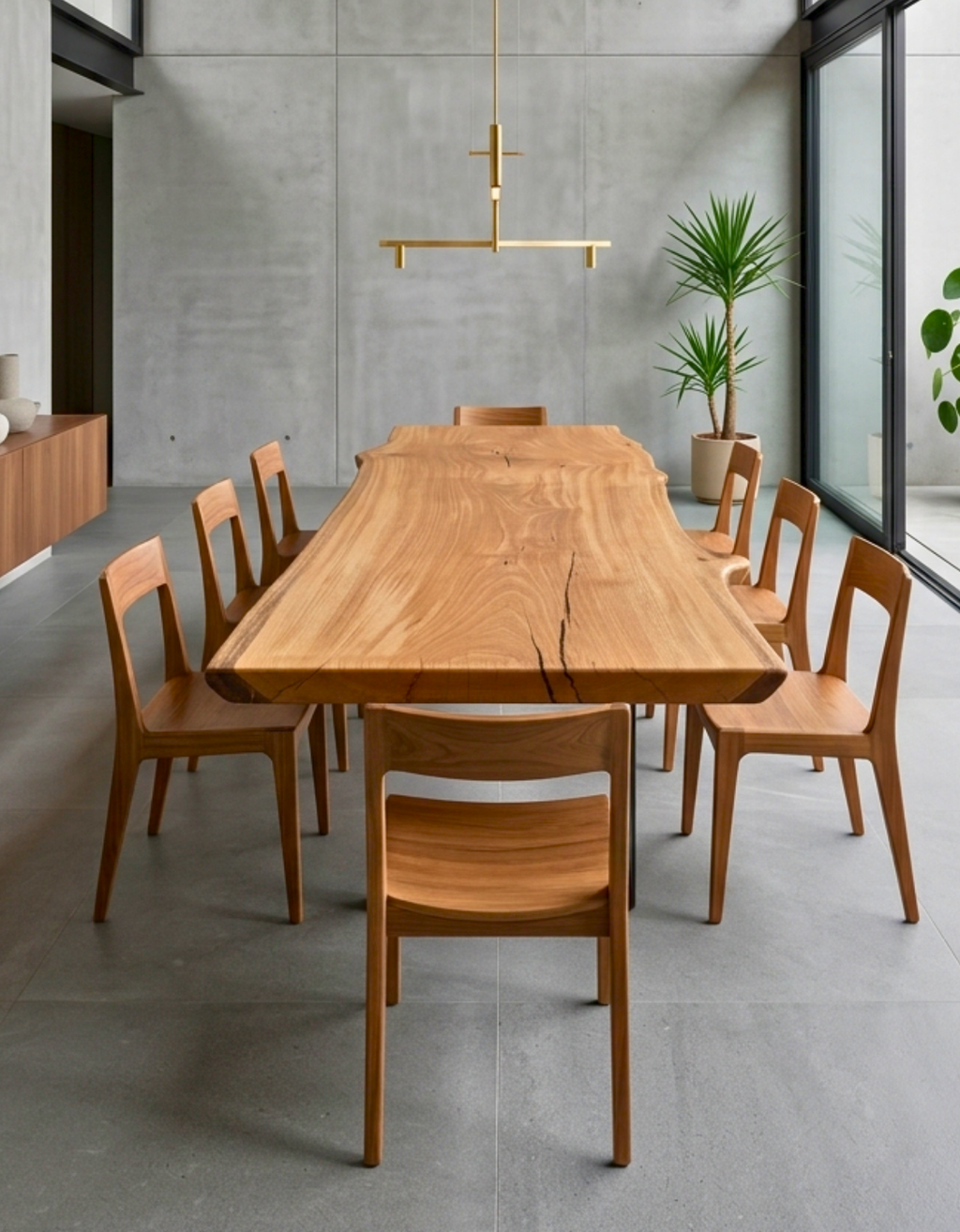 Mesa de Jantar para 8 Pessoas - Pequiá com Borda Natural