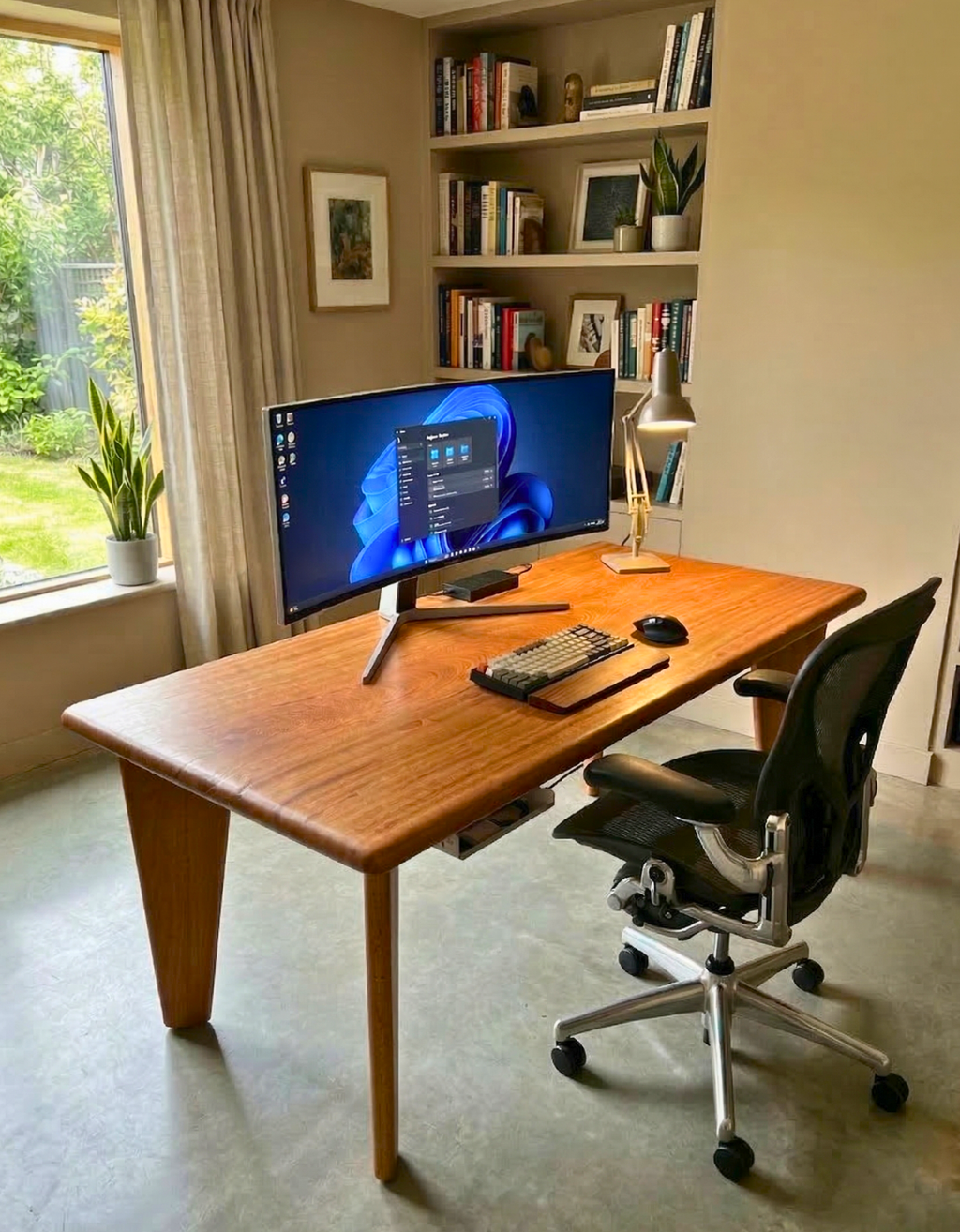 Escrivaninha Home Office em Madeira Maciça - 80cm x 1,80m