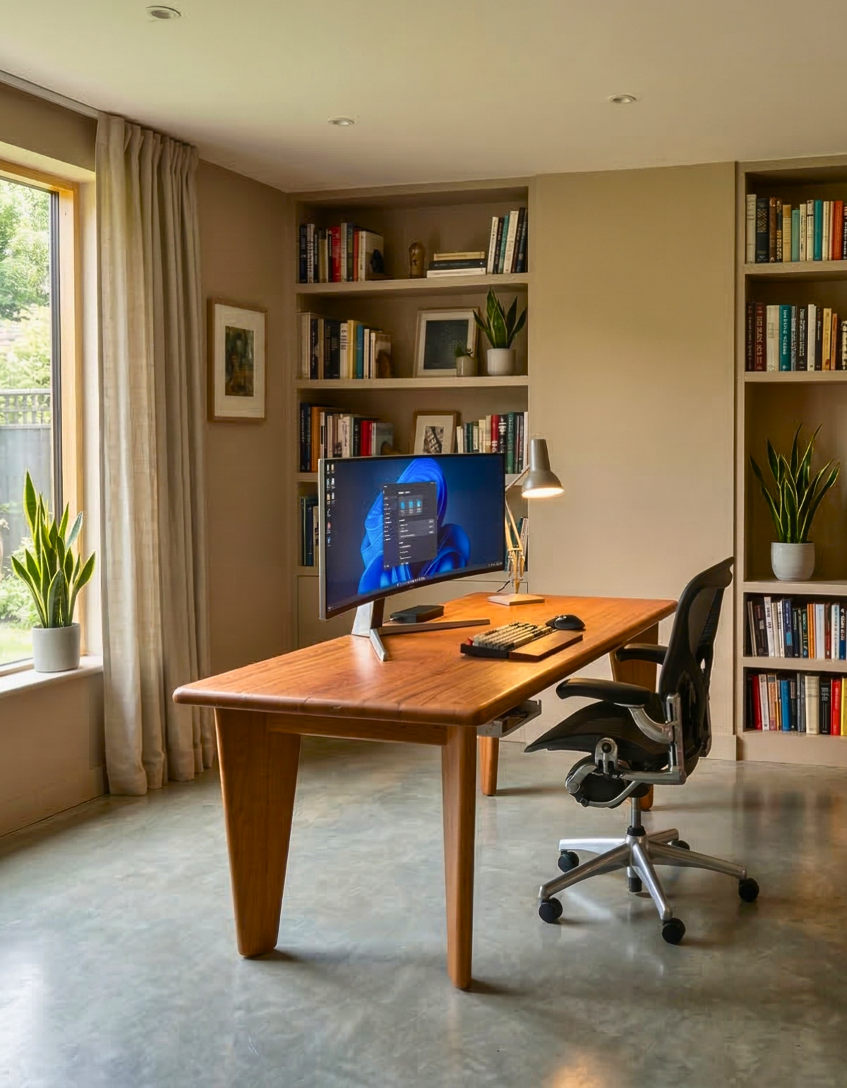 Escrivaninha Home Office em Madeira Maciça - 80cm x 1,80m