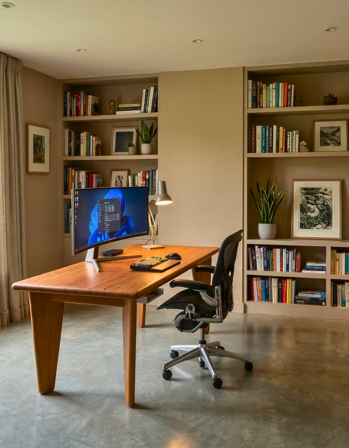 Escrivaninha Home Office em Madeira Maciça - 80cm x 1,80m