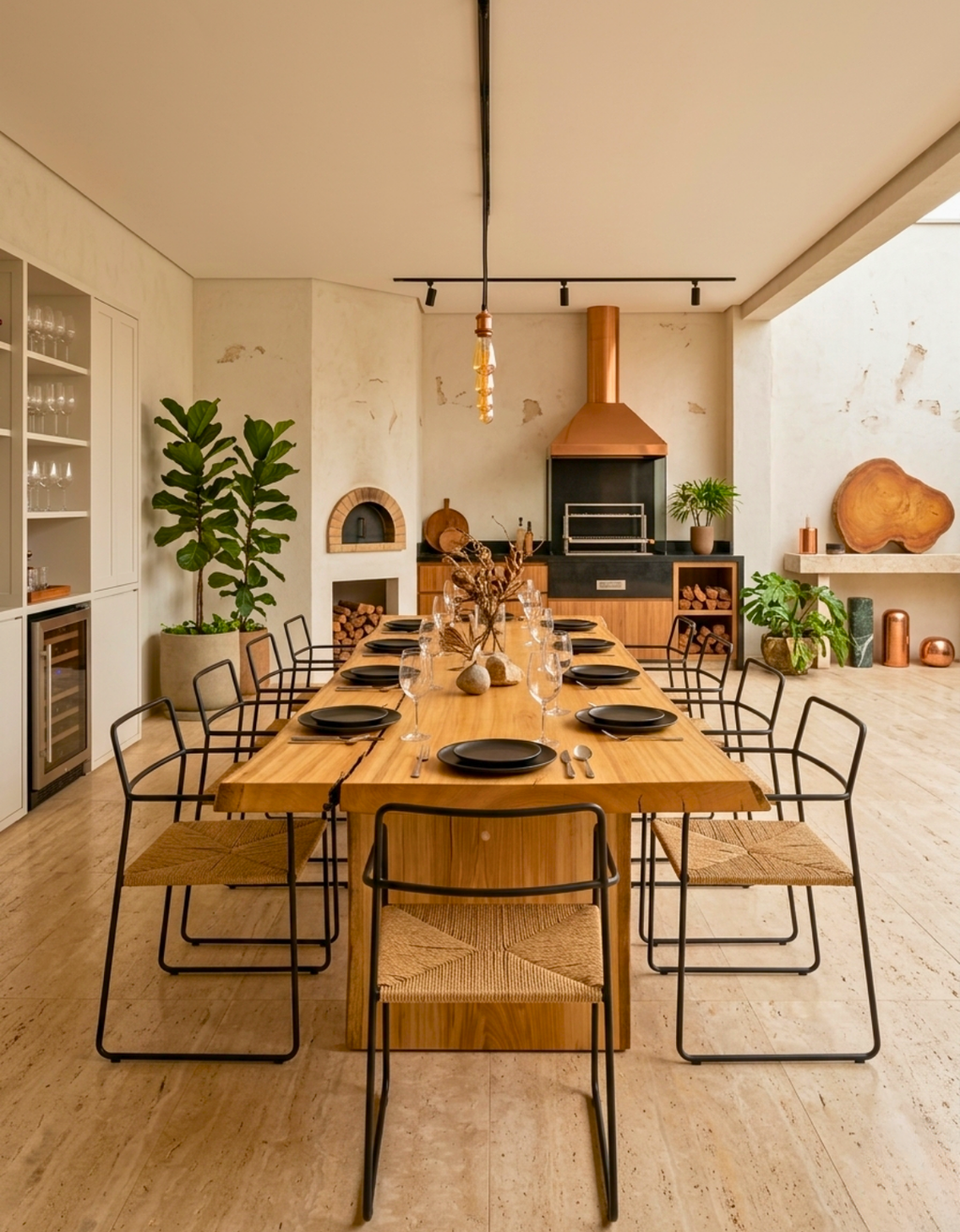 Mesa de Jantar para 13 Pessoas - Pequiá com Borda Natural