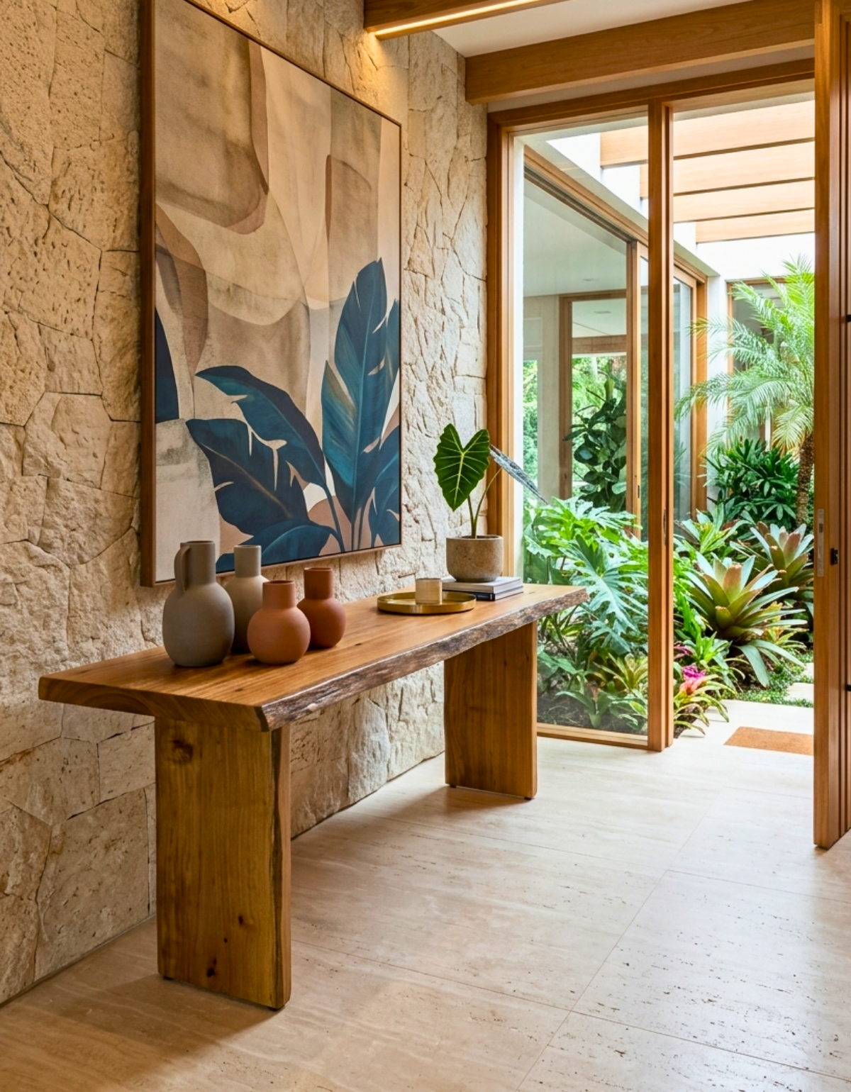 Aparador Orgânico em Madeira Maciça Pequiá - Design Borda Orgânica 1,80m x 40cm