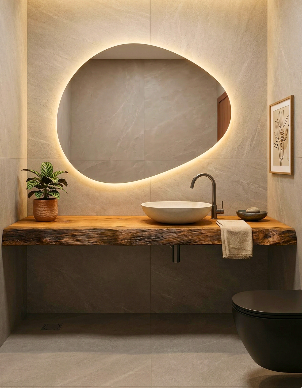 Prancha de Pequiá para Bancada de Lavabo - Tamanho 40cm x 1,40m