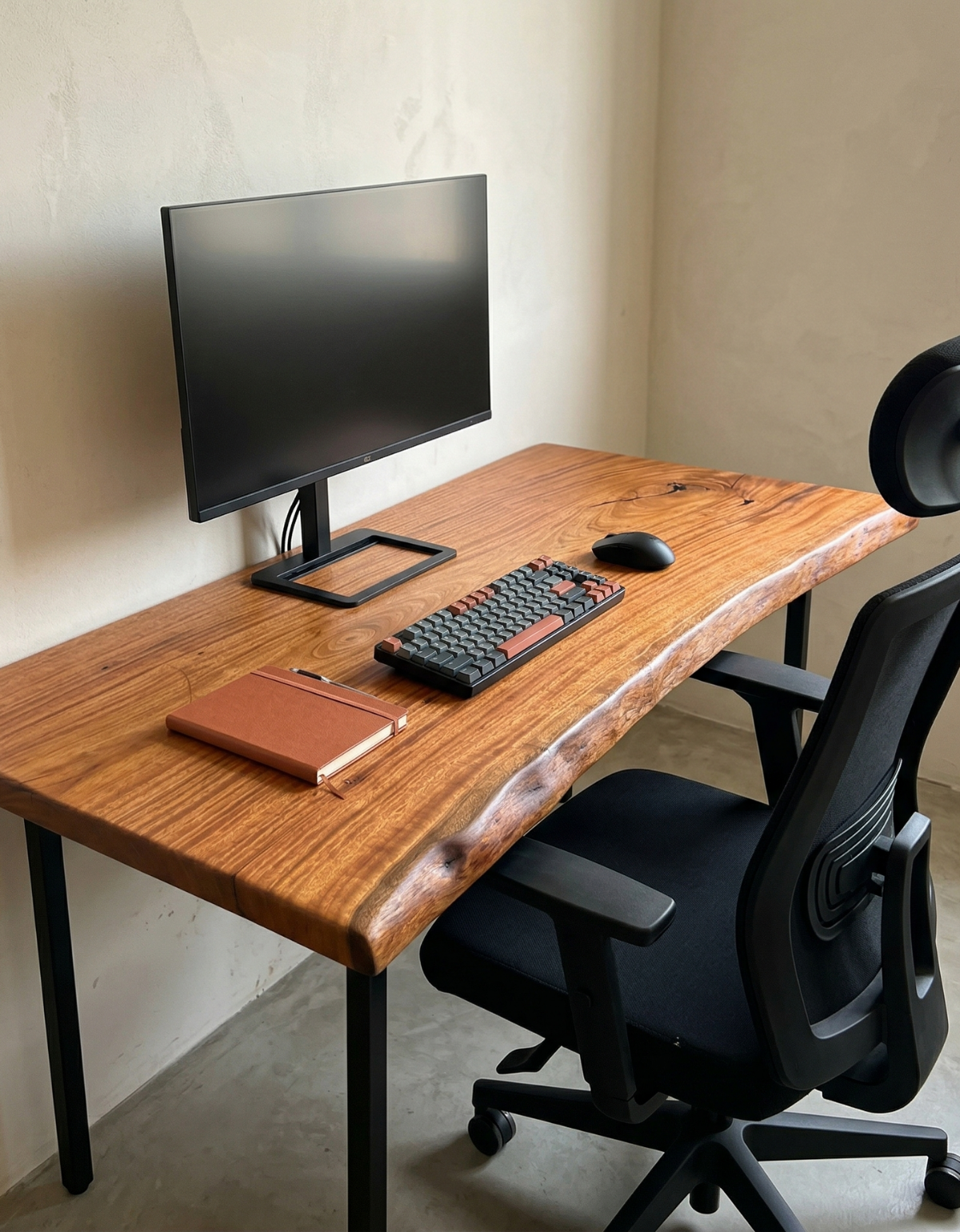 Escrivaninha Home Office em Madeira Maciça Orgânica - 80cm x 1,80m