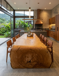 Mesa de Jantar Cascata 10 lugares - Madeira Pequiá Maciça Orgânica 1,30m x 3,50m