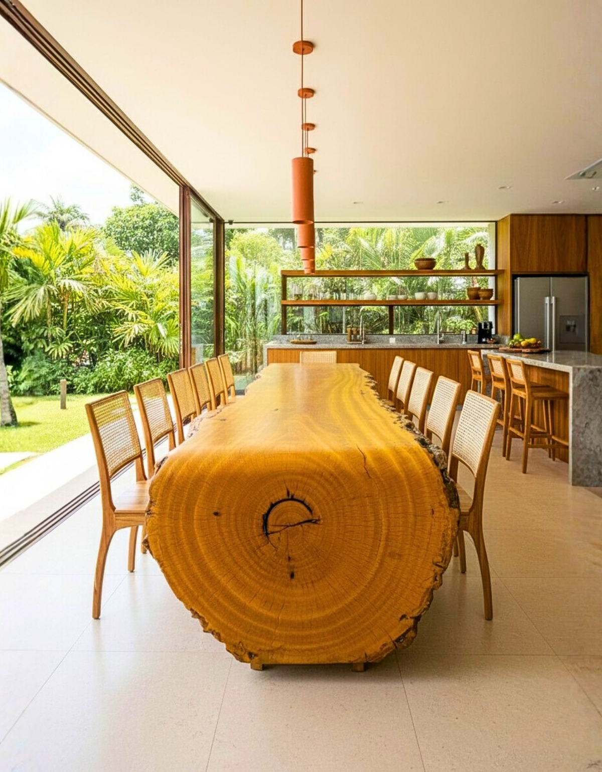 Mesa de Jantar Cascata 13 lugares - Madeira Pequiá Maciça Orgânica