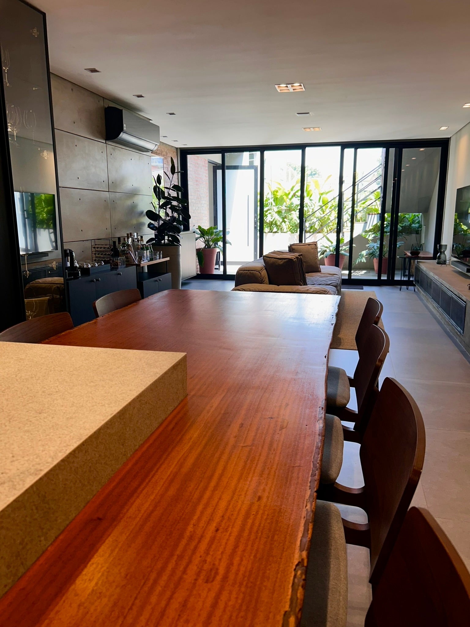 Extensão Gourmet em Madeira Maciça para Ilha de Cozinha Integrada - 4,50 x 1,20m