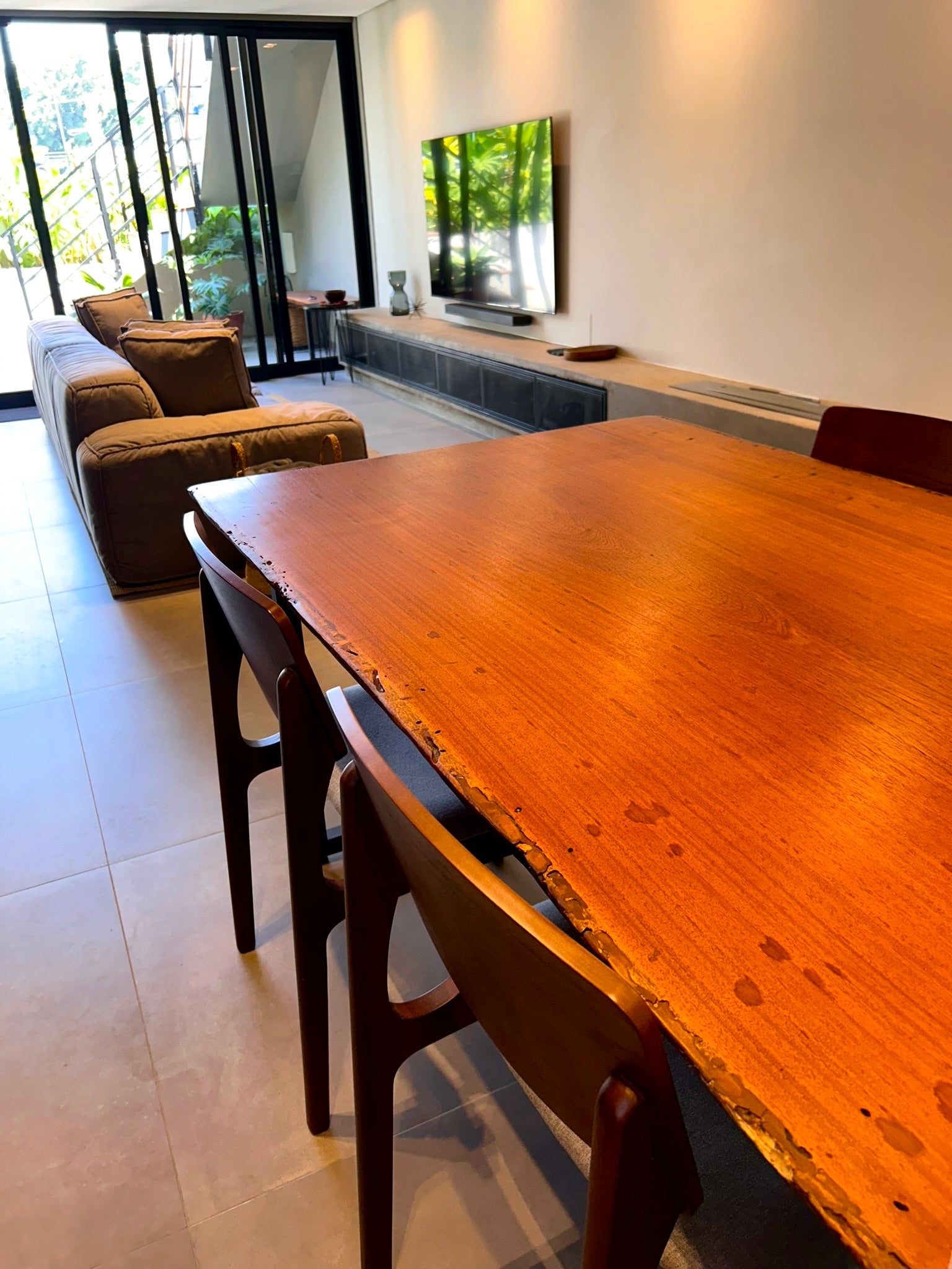 Extensão Gourmet em Madeira Maciça para Ilha de Cozinha Integrada - 4,50 x 1,20m